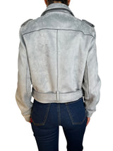 Chaqueta Biker Efecto Gamuza