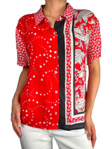 Blusa Roja Estampada