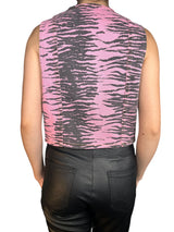 Gilet Denim Animal Print