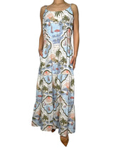 Vestido Tropical Print Maxi