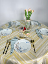 Set 5 Platos Borde de Oro