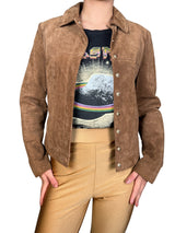 Chaqueta Cuero Camel