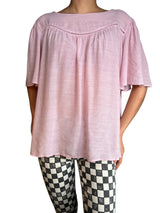 Blusa Curbed Yoke in Pink