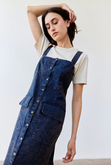 Vestido Largo Abotonado Algodón