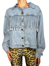 Sobrecamisa Denim Fringes