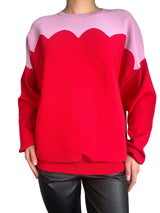 Sweater Collorblock Scalloped