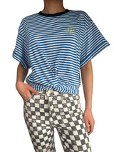 Polera Con Lineas Azules