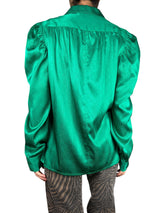 Blusa Verde Satinada
