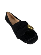 Ballerinas Kid Scamosciato GG Marmot Fringe