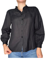 Blusa Negra cuello redondo