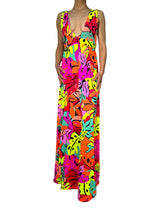 Vestido Largo Botánico Neón