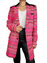 Abrigo Tweed Fucsia