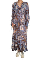 Vestido maxi manga larga