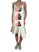 Vestido Blanco Fibras Metalizadas