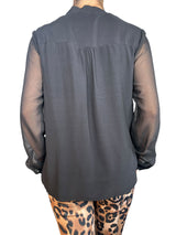 Blusa Mangas Traslucida