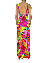 Vestido Largo Botánico Neón