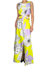 Vestido Flores Cut Out