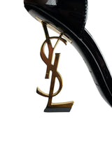 Sandalias Opyum De Charol Con Tacón Dorado