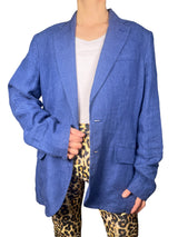 Blazer Azul Clásico Lino