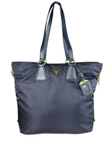 Cartera Azul Marino Tessuto