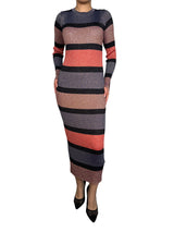 Vestido Viscosa Fibras Metalizadas