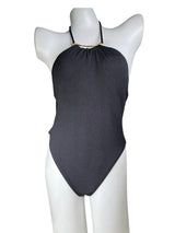 Traje de Baño Aplicación Dorada