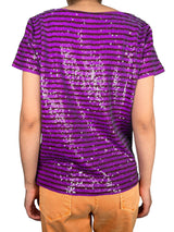 Polera Rayas Lentejuelas