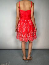 Vestido Bordado Coral