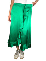 Falda Seda Esmeralda