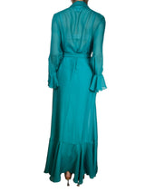 Vestido Seda Turquesa