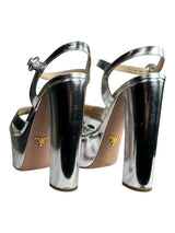 Sandalias Platform Silver Metallic