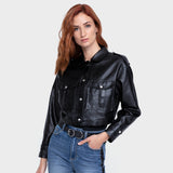 Campera Snake Black Ecocuero