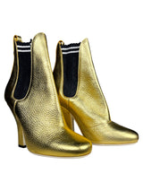 Botines Dorados Cuero
