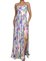 Vestido Strapless Seda