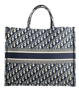 Dior Book Tote Large en Ecru y Azul