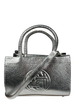 Cartera Cuero Plateada