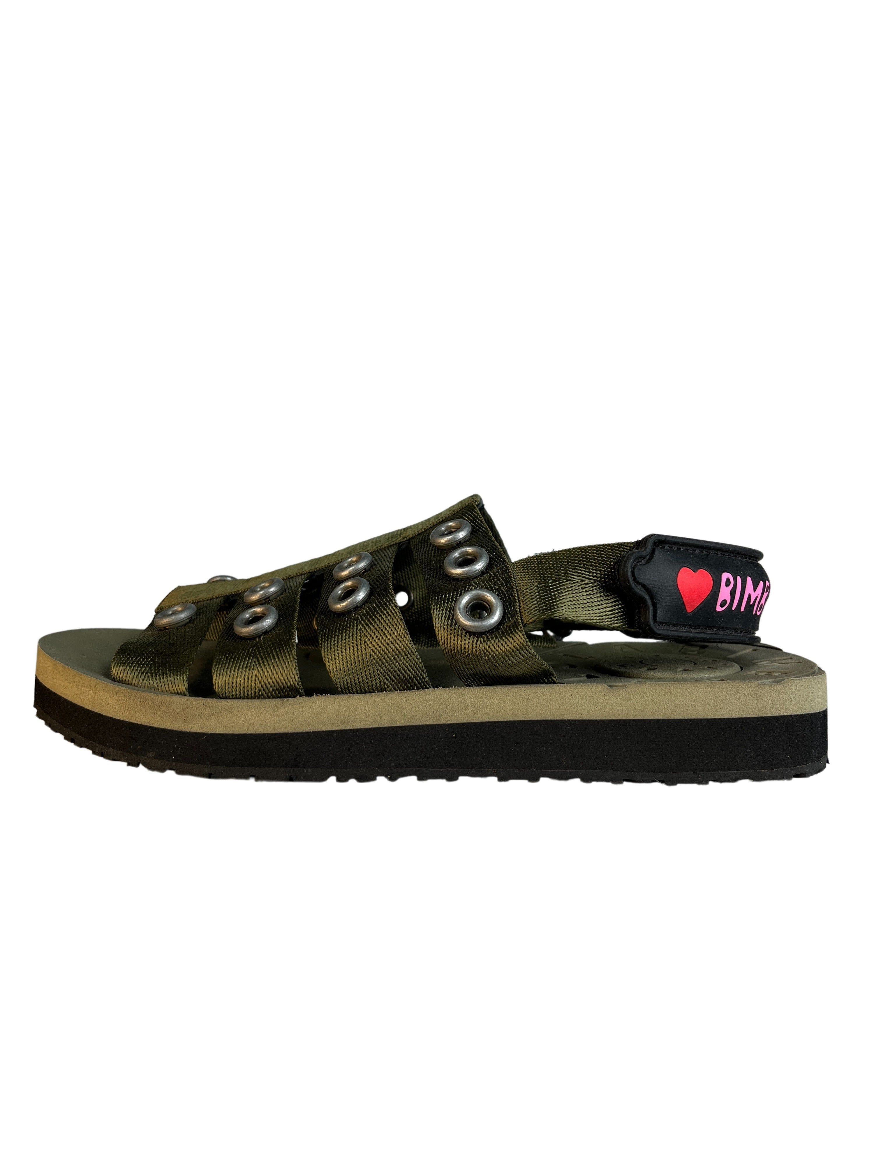 Sandales à Plateforme Bimba Y Lola Taille 38 Beige - Talon Très Haut - Occasion