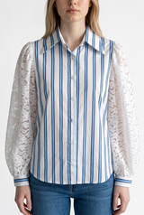 Blusa Mangas Encaje