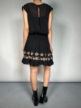 Vestido Traslucido Bordado