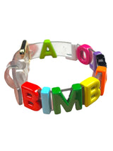 Pulsera Transparente Letras Multicolor
