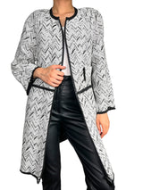 Abrigo Zipper Jacquard