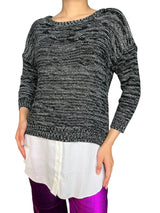 Sweater Blanco Negro