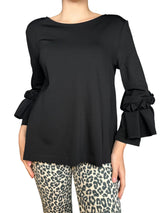 Blusa Mangas Con Vuelos