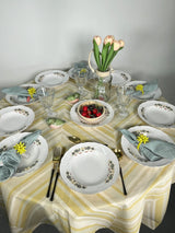 Set 11 Platos con Borde de Oro