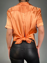 Blusa Seda Escote Espalda