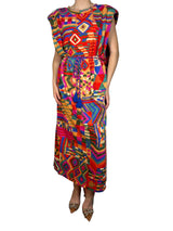 Vestido Multicolor Hombreras PLUS SIZE