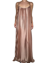 Vestido Accordion Pleat Trapeze