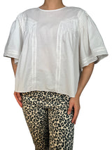 Blusa Blanca Plisada