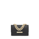 Bandolera pequeña de piel negra Audree Leather