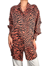 Blusa Print Zebra Salmon